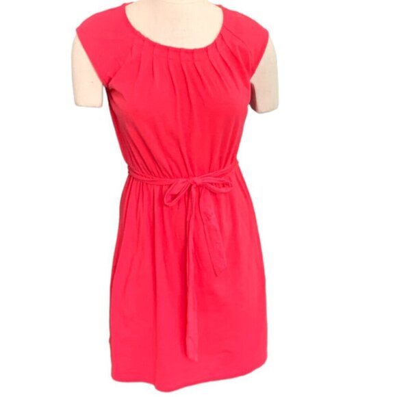 LOFT Dresses & Skirts - Ann Taylor LOFT Cotton Slub Knit Sleeveless Dress Tie Waist Sz XSP #109G
